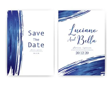 Wedding invitation card, Save the date wedding card, Modern card design with  Stock Illustration