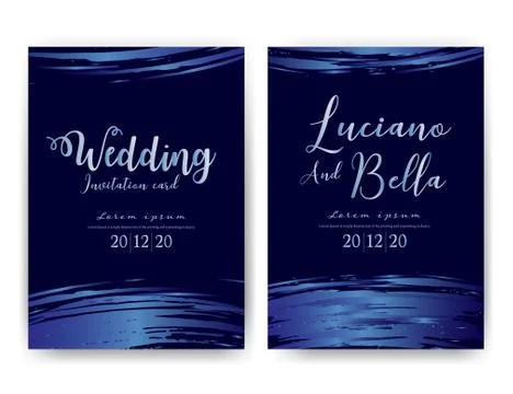 Wedding invitation card, Save the date wedding card, Modern card design with  Stock Illustration