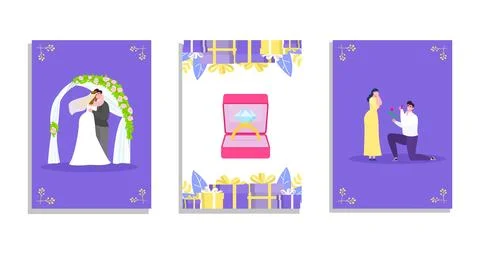 Wedding invitation card, save the date design, bride and groom vector Illustrazione stock