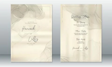 Wedding invitation card template Stock Illustration