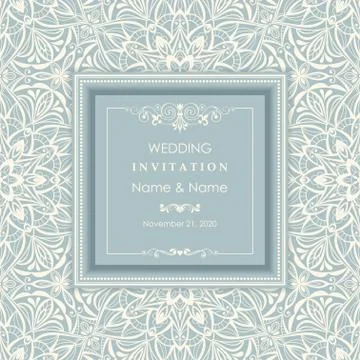 Wedding invitation cards Eastern style Stock Illustration