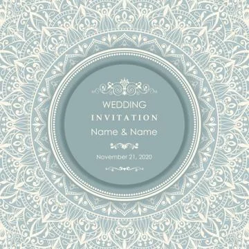 Wedding invitation cards Eastern style Stock Illustration