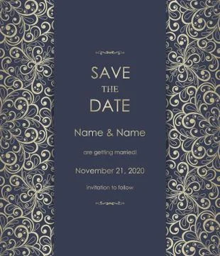 Wedding invitation cards Eastern style Stock Illustration