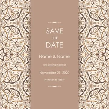 Wedding invitation cards Eastern style Stock Illustration