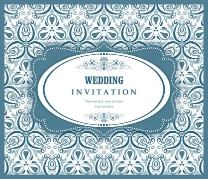Wedding invitation cards Eastern style Stock Illustration