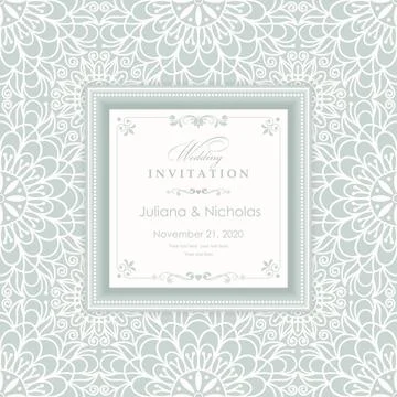 Wedding invitation cards Eastern style Stock Illustration