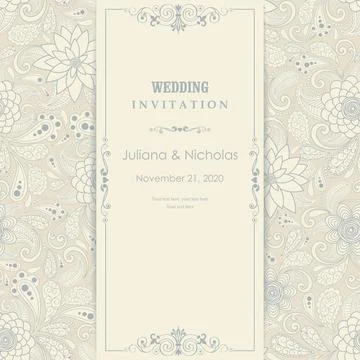 Wedding invitation cards Stock Illustration