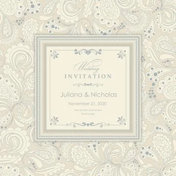 Wedding invitation cards Stock Illustration