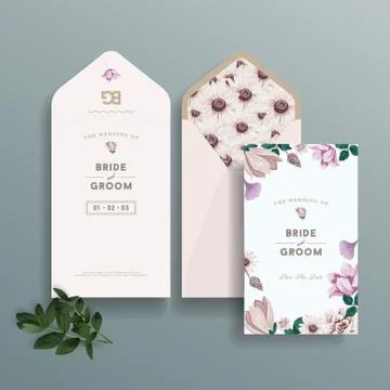 Wedding Invitation Design Stock Illustration