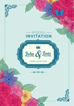 Wedding Invitation Design Stock Illustration