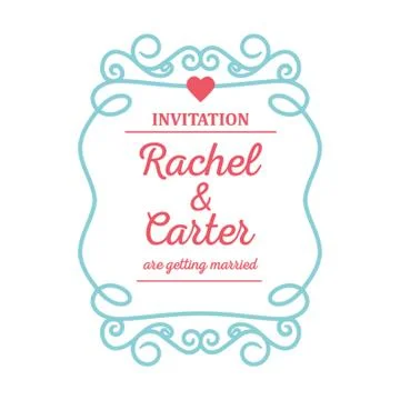 Wedding Invitation Design 스톡 일러스트