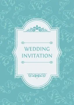 Wedding Invitation Design Illustrazione stock