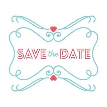 Wedding Invitation Design 스톡 일러스트