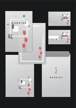 Wedding Invitation Design Stock Illustration