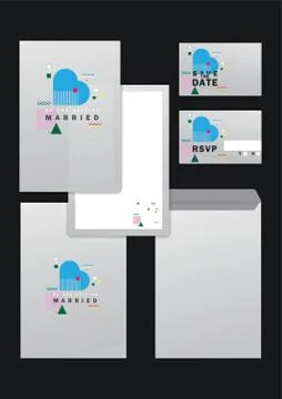 Wedding Invitation Design Stock Illustration