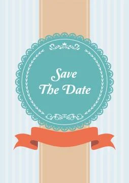 Wedding Invitation Design 스톡 일러스트