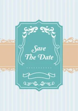 Wedding Invitation Design 스톡 일러스트