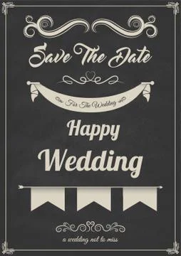 Wedding Invitation Design Illustrazione stock