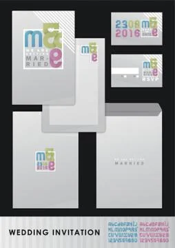 Wedding Invitation Design Illustrazione stock