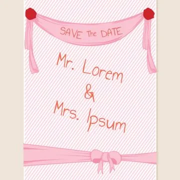 Wedding Invitation Design 스톡 일러스트