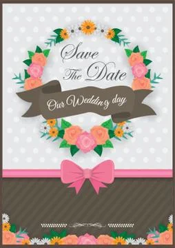Wedding Invitation Design Stock Illustration