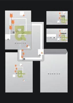 Wedding Invitation Design Stock Illustration