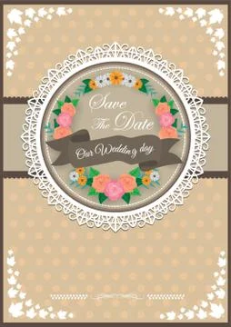 Wedding Invitation Design Stock Illustration