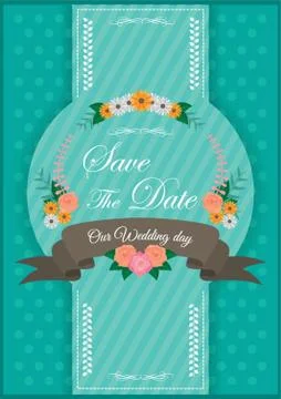 Wedding Invitation Design 스톡 일러스트