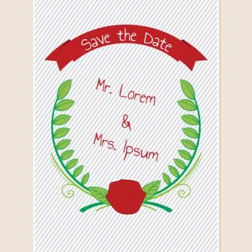 Wedding Invitation Design Stock Illustration