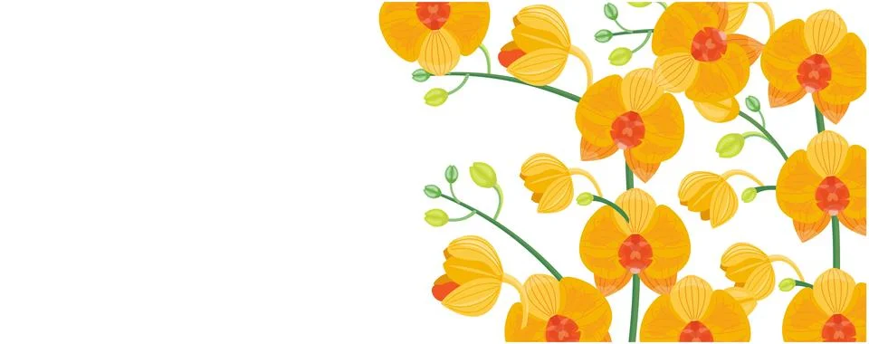 Wedding invitation with flower set, vector illustration. Graphic floral pattern Stock Illustration