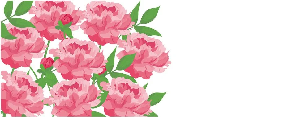 Wedding invitation with flower set, vector illustration. Graphic floral pattern Stock Illustration