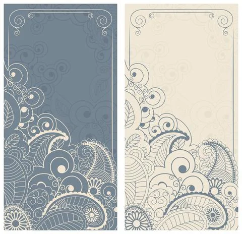 Wedding Invitation  in a folk style Stock Illustration