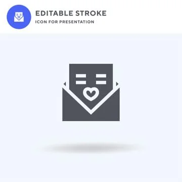 Wedding Invitation icon vector, filled flat sign, solid pictogram isolated on 스톡 일러스트