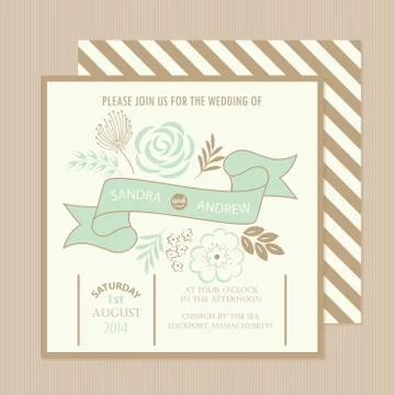 Wedding invitation Stock Illustration
