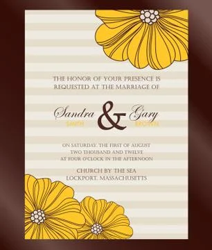 Wedding invitation Illustrazione stock