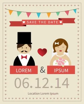 Wedding invitation Stock Illustration