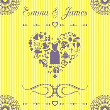 Wedding invitation Stock-Illustration