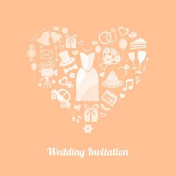 Wedding invitation Illustrazione stock