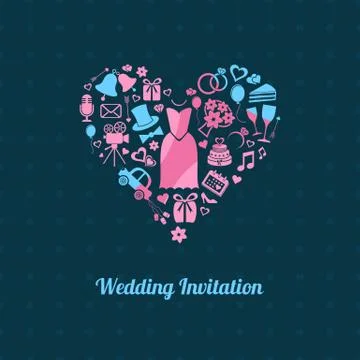 Wedding invitation 스톡 일러스트