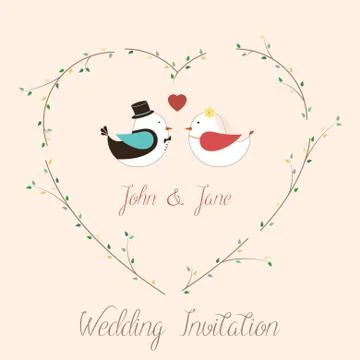 Wedding invitation Stock Illustration
