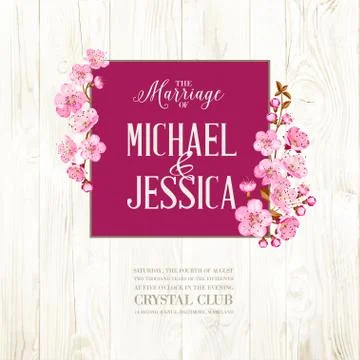 Wedding invitation Stock Illustration