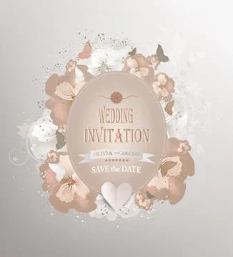 Wedding Invitation Illustrazione stock