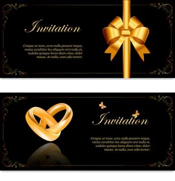 Wedding invitation Stock Illustration