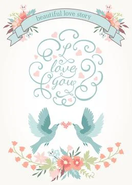 Wedding invitation. Illustrazione stock