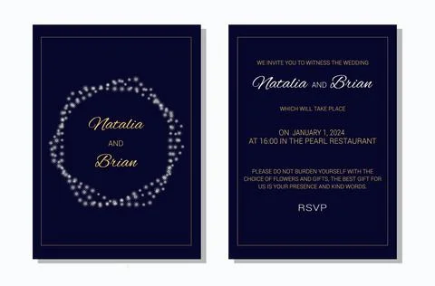Wedding Invitation layout Illustrazione stock