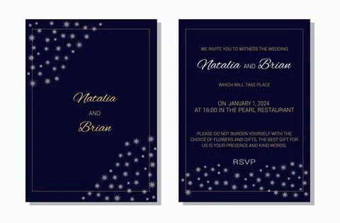 Wedding Invitation layout Illustrazione stock