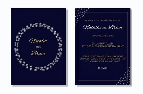 Wedding Invitation layout Illustrazione stock