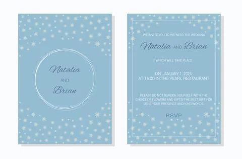Wedding Invitation layout Illustrazione stock