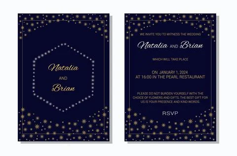 Wedding Invitation layout Stock Illustration