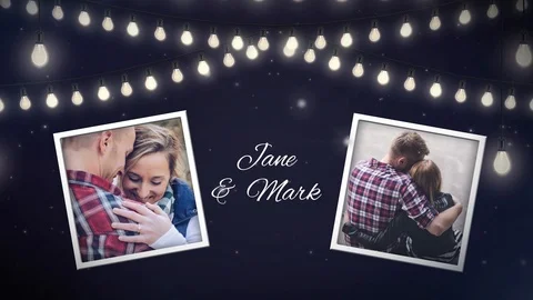 Wedding Invitation Night Bulbs  After Effects stock